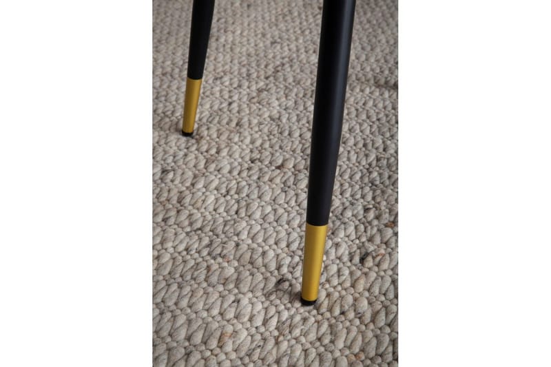 Matstol Wohnling sammet klädd med metallben, modern loftstil Svart - Svart - Möbler - Stolar & fåtöljer - Matstol & köksstol