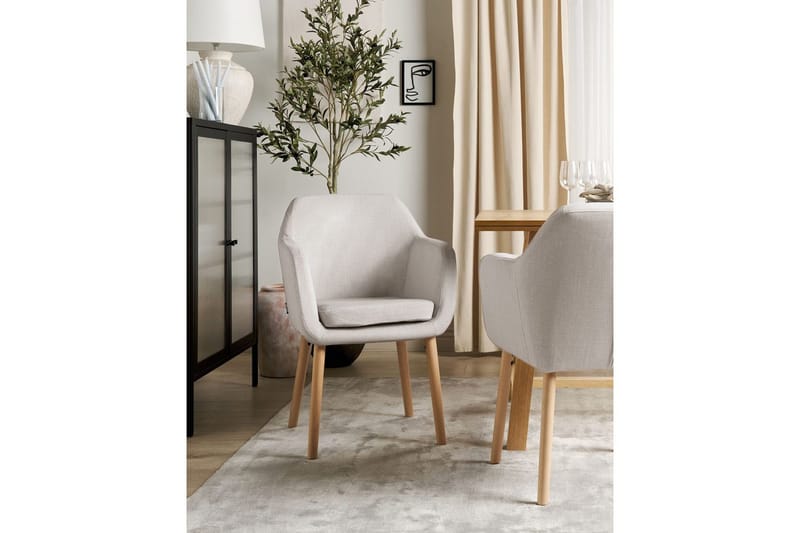 Matstol Yorkville ll - Beige, ljust trä - Möbler - Stolar & fåtöljer - Matstol & köksstol