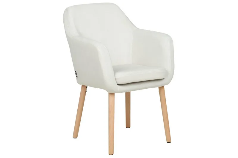 Matstol Yorkville ll, Vit, ljust trä