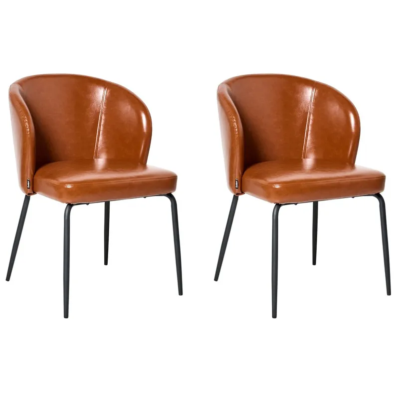 Matstol Zana 2-pack, Brun, Svart