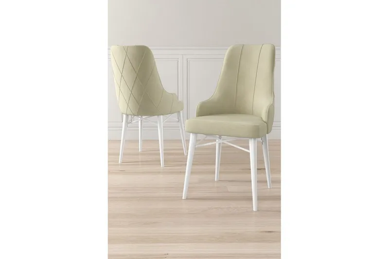 Matstol Puntoz Gräddfärgad / Vit - Gräddfärgad / Vit - Möbler - Stolar & fåtöljer - Matstol & köksstol