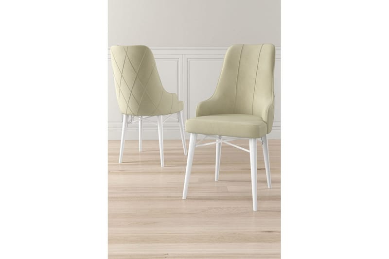 Matstol Puntoz Gräddfärgad / Vit - Gräddfärgad / Vit - Möbler - Stolar & fåtöljer - Matstol & köksstol