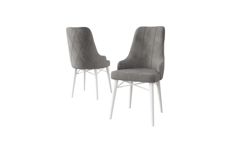 Matstol Puntoz Grå / Vit - Grå / Vit - Möbler - Stolar & fåtöljer - Matstol & köksstol