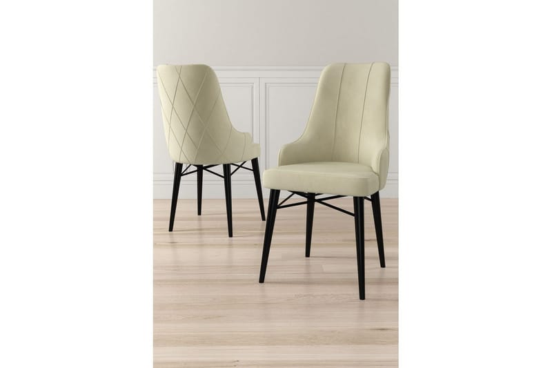 Matstol Puntoz Grädde / Svart - Grädde / Svart - Möbler - Stolar & fåtöljer - Matstol & köksstol