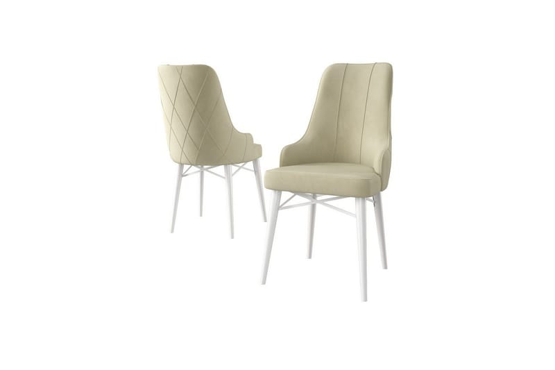 Matstol Puntoz Gräddfärgad / Vit - Gräddfärgad / Vit - Möbler - Stolar & fåtöljer - Matstol & köksstol