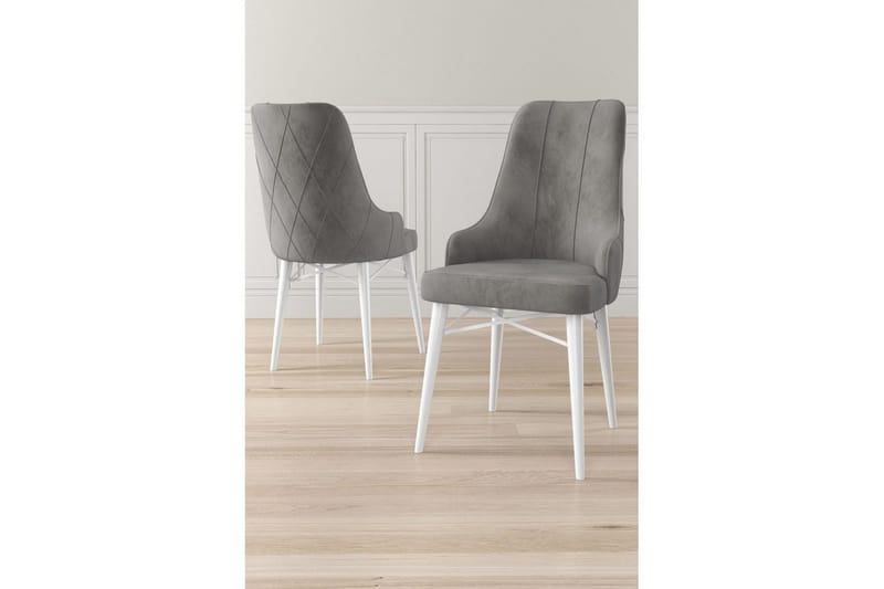 Matstol Puntoz Grå / Vit - Grå / Vit - Möbler - Stolar & fåtöljer - Matstol & köksstol