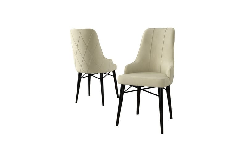 Matstol Puntoz Grädde / Svart - Grädde / Svart - Möbler - Stolar & fåtöljer - Matstol & köksstol