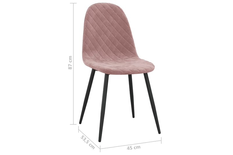 Matstolar 2 st rosa sammet - Rosa - Möbler - Stolar & fåtöljer - Matstol & köksstol