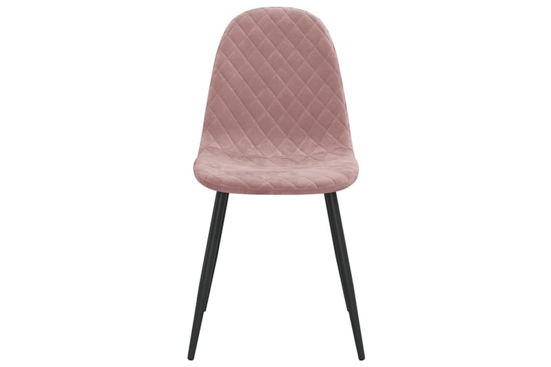 Matstolar 2 st rosa sammet - Rosa - Möbler - Stolar & fåtöljer - Matstol & köksstol