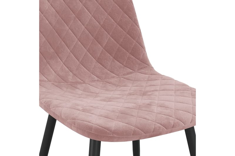 Matstolar 2 st rosa sammet - Rosa - Möbler - Stolar & fåtöljer - Matstol & köksstol