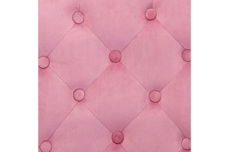 Matstolar 4 st rosa sammet - Rosa - Matstol & köksstol