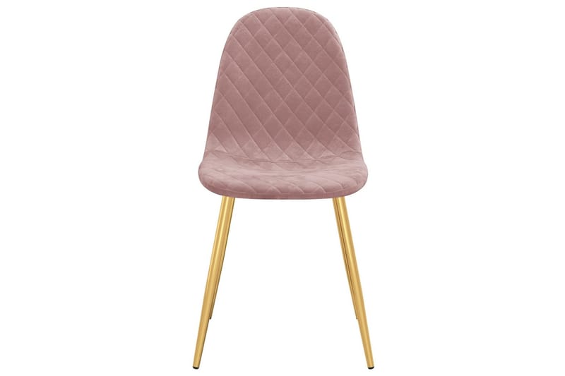 Matstolar 6 st Rosa Sammet - Rosa - Möbler - Stolar & fåtöljer - Sminkstol