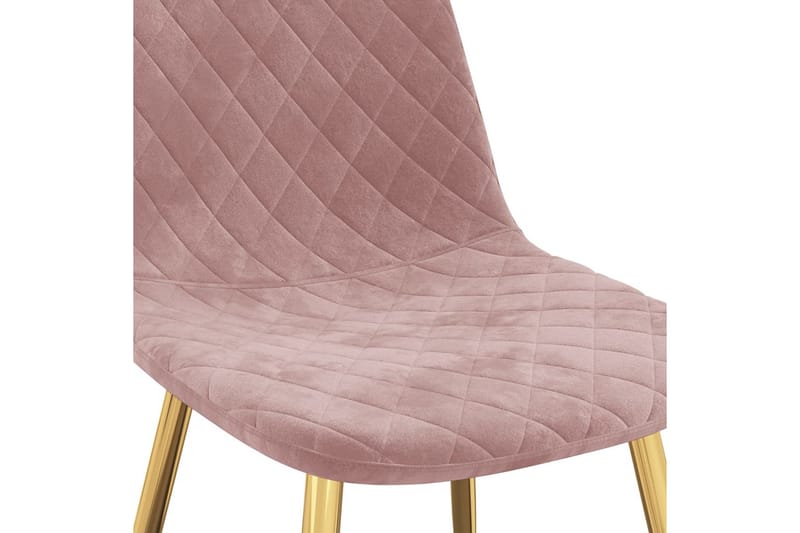 Matstolar 6 st Rosa Sammet - Rosa - Möbler - Stolar & fåtöljer - Sminkstol