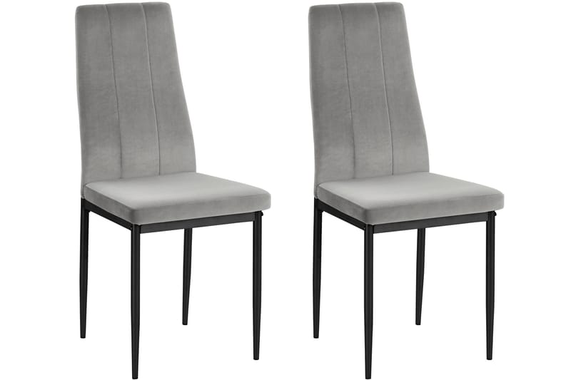 Aggarp Matstol 2-pack - Sammet/Grå - Möbler - Stolar & fåtöljer - Matstol & köksstol