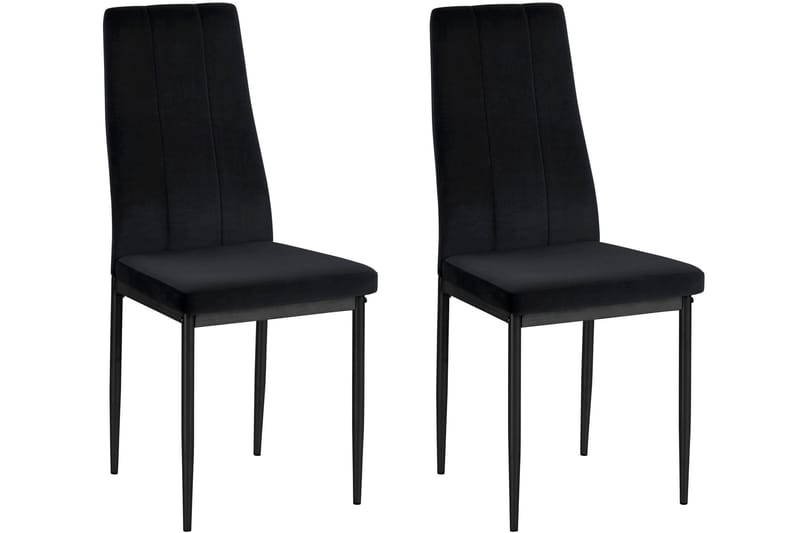 Aggarp Matstol 2-pack - Sammet/Svart - Möbler - Stolar & fåtöljer - Matstol & köksstol
