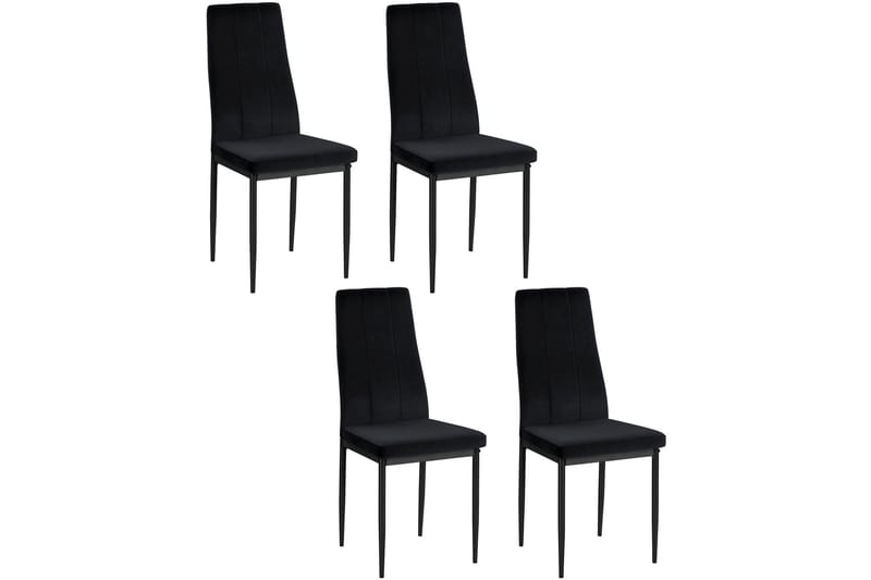 Aggarp Matstol - Sammet/Svart - Möbler - Stolar & fåtöljer - Matstol & köksstol