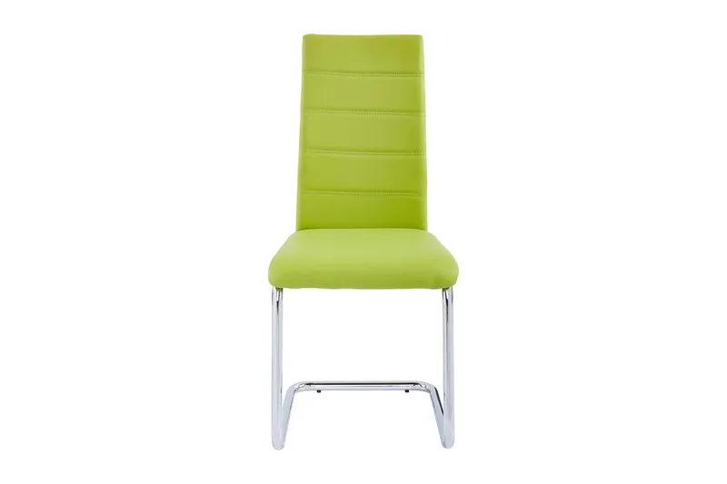 Aleia Matstol Konstläder 4-pack - Grön/silver - Möbler - Stolar & fåtöljer - Matstol & köksstol