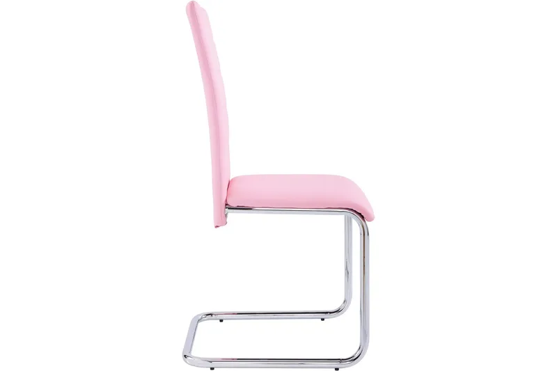 Aleia Matstol Konstläder 4-pack - Rosa/Krom - Möbler - Stolar & fåtöljer - Matstol & köksstol