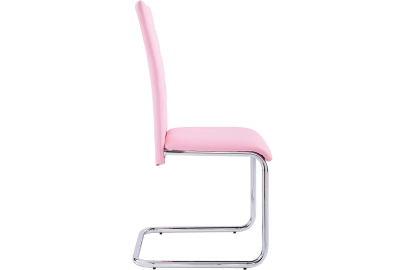 Aleia Matstol Konstläder 4-pack - Rosa/Krom - Möbler - Stolar & fåtöljer - Matstol & köksstol
