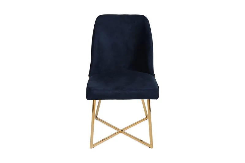 Alsacia Matstol - Guld/Mörkblå - Möbler - Stolar & fåtöljer - Matstol & köksstol