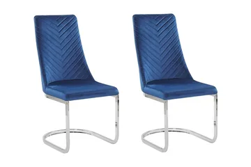Altoona Matstol 2-pack - Sammet/Marinblå - Möbler - Stolar & fåtöljer - Matstol & köksstol