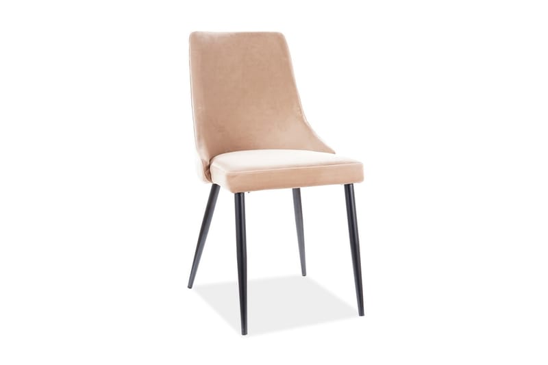 Apiano Matstol - Sammet/Beige/Svart - Möbler - Stolar & fåtöljer - Matstol & köksstol