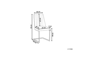 Arnia Matstol 2-pack - Sammet/Grå - Möbler - Stolar & fåtöljer - Matstol & köksstol