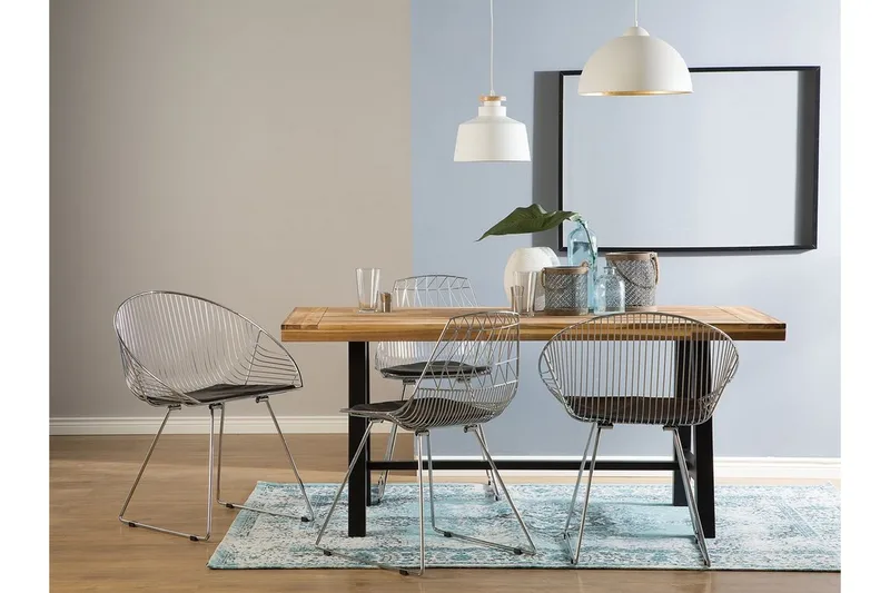 Aurora Stol Set Om 2 St - Silver - Möbler - Stolar & fåtöljer - Matstol & köksstol