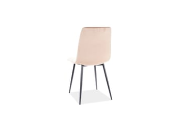 Axarnes Matstol - Sammet/Beige/Svart - Möbler - Stolar & fåtöljer - Matstol & köksstol
