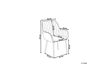 Axson Stol 2-Pack Sammet - Blå - Möbler - Stolar & fåtöljer - Matstol & köksstol