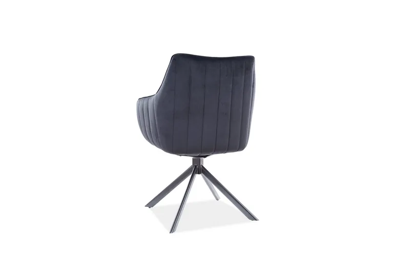 Azaila Karmstol Snurrbar - Sammet/Svart - Möbler - Stolar & fåtöljer - Matstol & köksstol