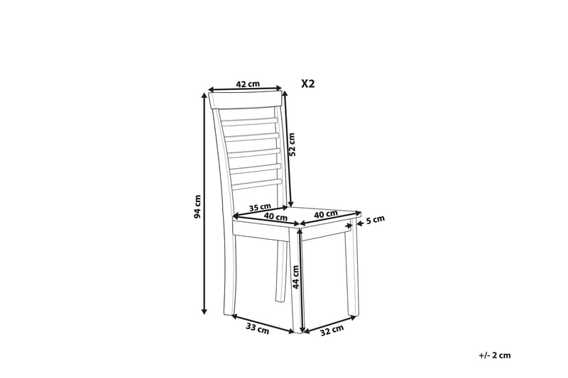 Battersby Matstol 2-pack - Vit/Ljust Trä - Matstol & köksstol