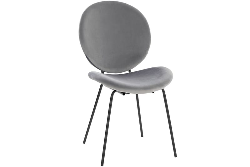 Bearvalley Matstol - Sammet/Grå/Svart - Möbler - Stolar & fåtöljer - Matstol & köksstol