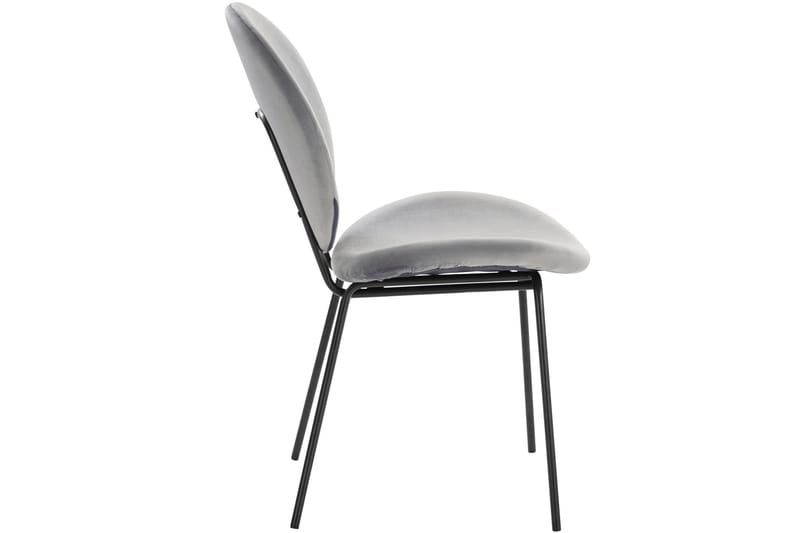 Bearvalley Matstol - Sammet/Grå/Svart - Möbler - Stolar & fåtöljer - Matstol & köksstol