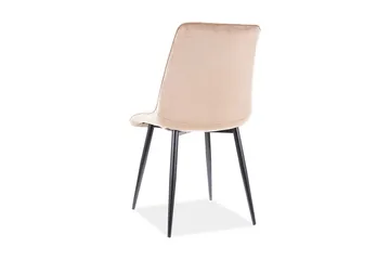 Begin Matstol - Sammet/Beige/Svart - Möbler - Stolar & fåtöljer - Matstol & köksstol