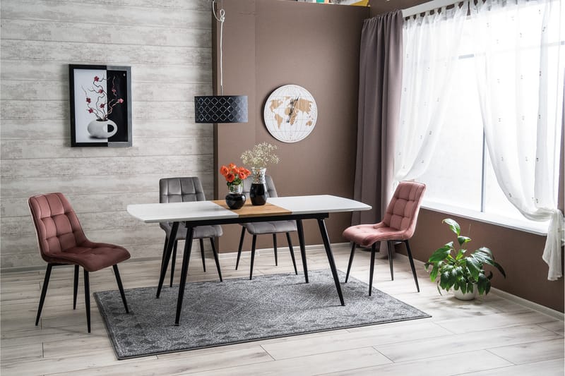 Begin Matstol - Sammet/Grå - Möbler - Stolar & fåtöljer - Matstol & köksstol