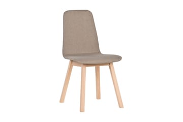 Bent Matstol i Tyg med Träben - Beige - Möbler - Stolar & fåtöljer - Matstol & köksstol