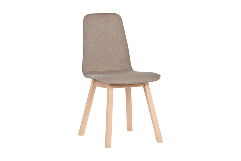 Bent Matstol i Tyg med Träben, Beige
