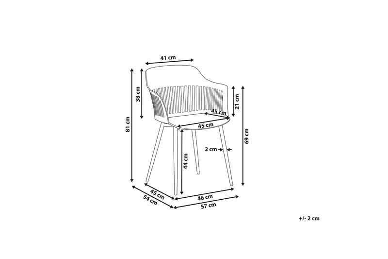 Bereca Matstol 2-pack - Rosa - Matstol & köksstol