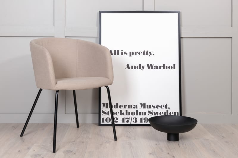 Berit Karmstol med Armstöd - Grå/Svart - Möbler - Stolar & fåtöljer - Matstol & köksstol