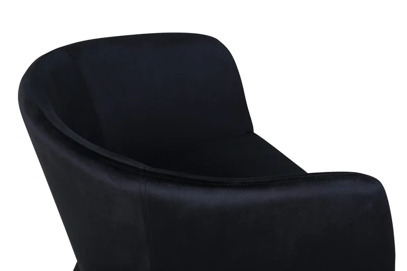 Berit Karmstol med Armstöd - Sammet/Svart - Möbler - Stolar & fåtöljer - Matstol & köksstol