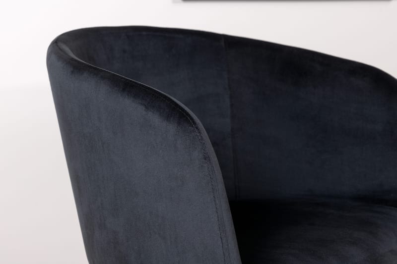 Berit Karmstol med Armstöd - Sammet/Svart - Möbler - Stolar & fåtöljer - Matstol & köksstol