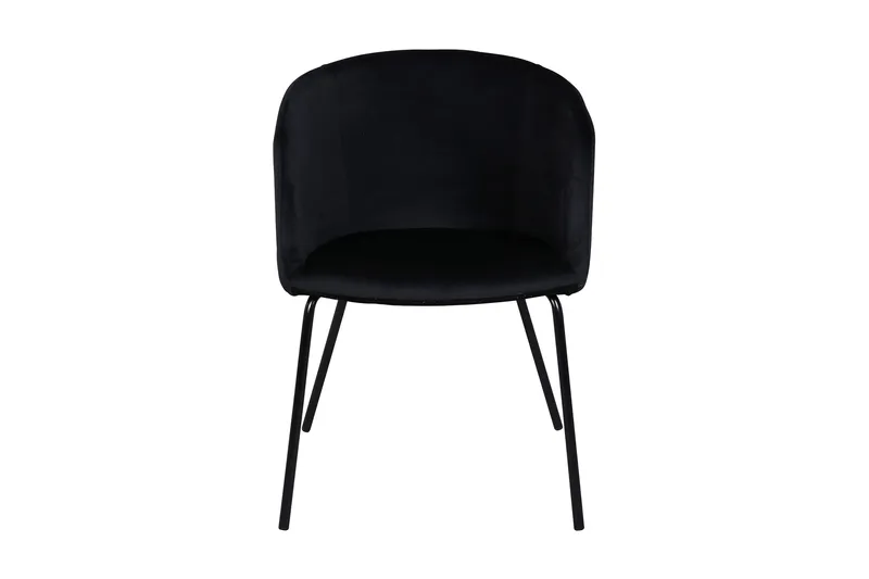 Berit Karmstol med Armstöd - Sammet/Svart - Möbler - Stolar & fåtöljer - Matstol & köksstol
