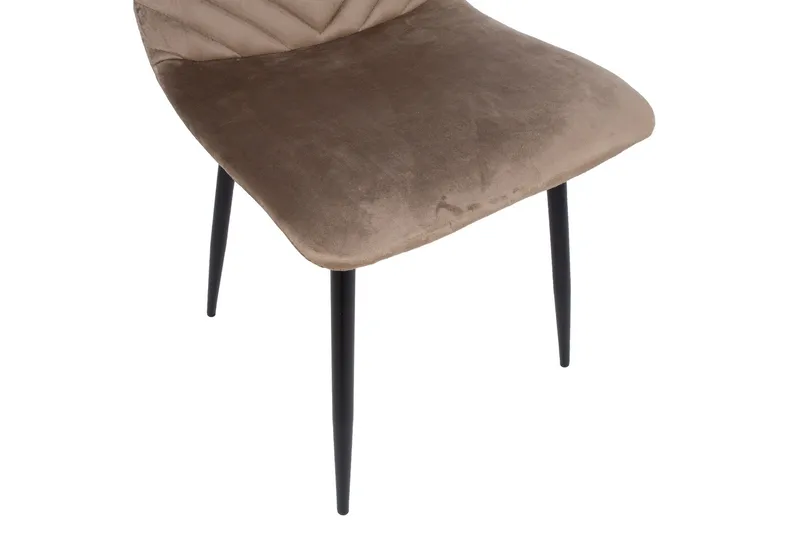 Brie Matstol i Sammet med Metallben - Beige - Möbler - Stolar & fåtöljer - Matstol & köksstol