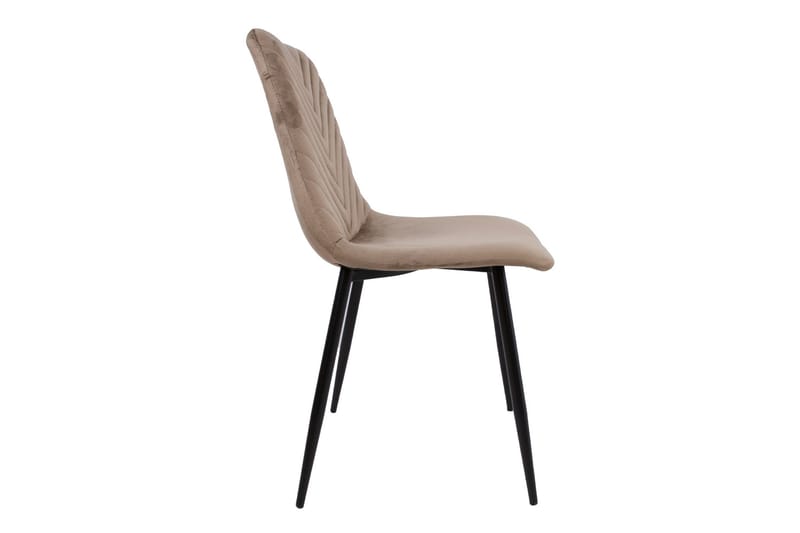 Brie Stol Beige Sammet - Möbler - Stolar & fåtöljer - Matstol & köksstol