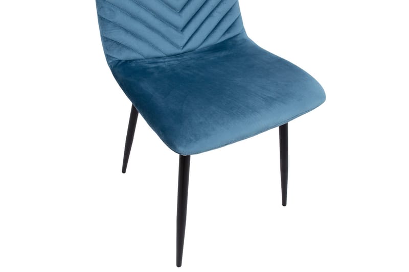 Brie Stol Blå Sammet - Möbler - Stolar & fåtöljer - Matstol & köksstol