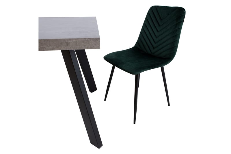 Brie Stol Mörkgrå Sammet - Möbler - Stolar & fåtöljer - Matstol & köksstol