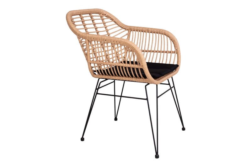 Brodhead ArmUtestolar med Kudde - Brun - Utemöbler - Balkong - Balkongmöbler - Balkongstol