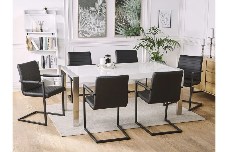 Buford Matstol 2-pack - Konstläder/Svart - Möbler - Stolar & fåtöljer - Matstol & köksstol