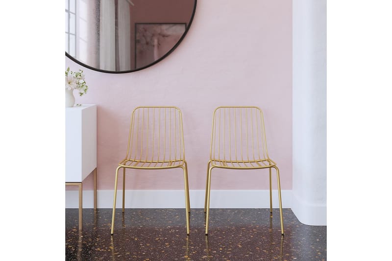 Caden Matstol Guld 2-pack - Dorel Home - Möbler - Stolar & fåtöljer - Matstol & köksstol